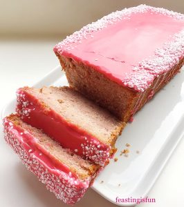Raspberry Drizzle Loaf Cake 