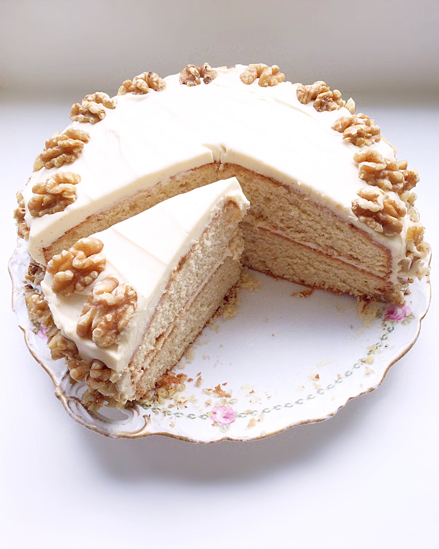 Buttermilk Walnut Cake | V for Veggy